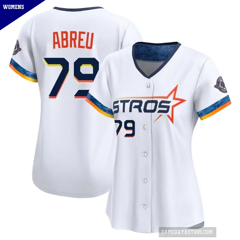Women's No.79 Jose Abreu Houston Astros White Limited 2025 City Connect Jersey