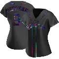 Women's No.9 Joe Pepitone Houston Astros Black Replica Holographic Alternate Jersey
