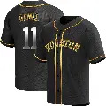 Youth No.11 Ben Gamel Houston Astros Gold Game Replica Black en Alternate Jersey
