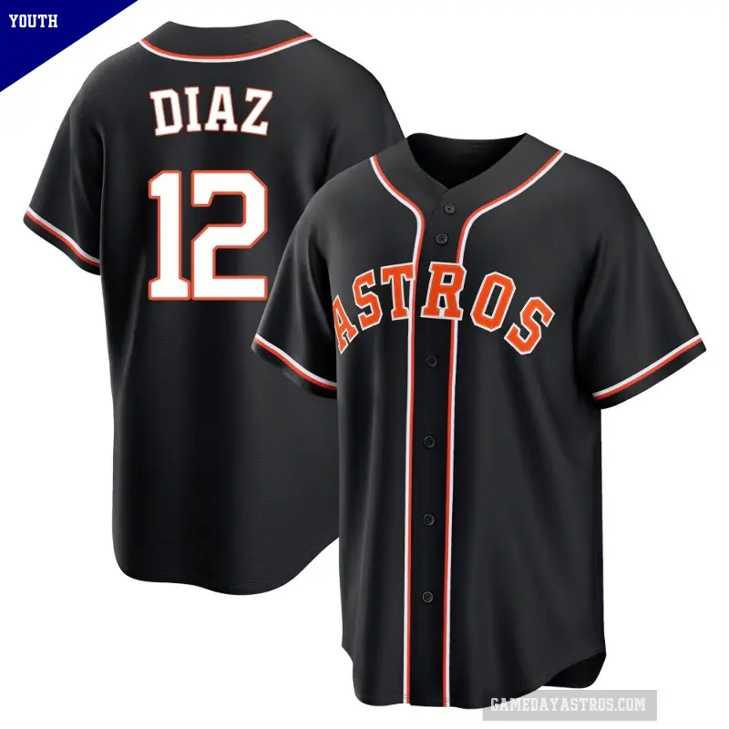 Youth No.12 Aledmys Diaz Houston Astros Black Replica Fashion Out Jersey