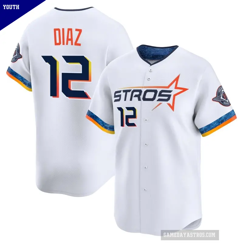 Youth No.12 Aledmys Diaz Houston Astros White Limited 2025 City Connect Jersey