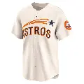 Youth No.12 Jeff Kent Houston Astros Cream Limited Throwback Cooperstown Collection Jersey