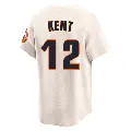 Youth No.12 Jeff Kent Houston Astros Cream Limited Throwback Cooperstown Collection Jersey