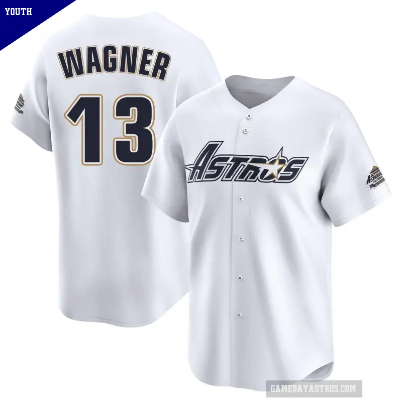 Youth No.13 Billy Wagner Houston Astros White Limited Throwback Cooperstown Collection Jersey