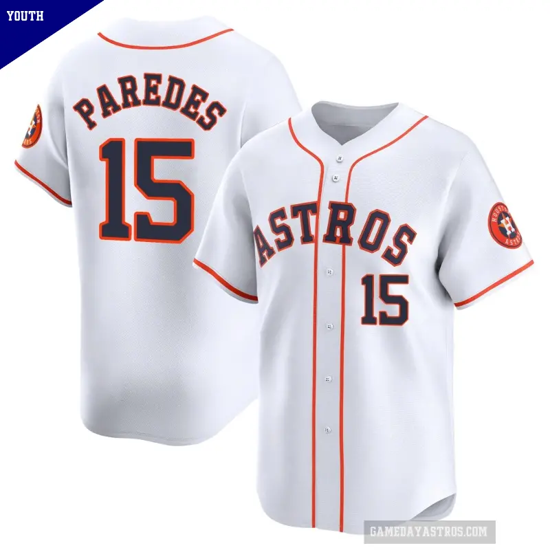 Youth No.15 Isaac Paredes Houston Astros White Limited Home Jersey