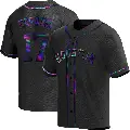Youth No.17 Victor Caratini Houston Astros Black Replica Holographic Alternate Jersey