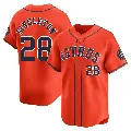 Youth No.28 Jon Singleton Houston Astros Orange Limited Alternate Jersey