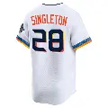 Youth No.28 Jon Singleton Houston Astros White Limited 2025 City Connect Jersey