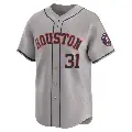 Youth No.31 Don Larsen Houston Astros Gray Limited Away Jersey