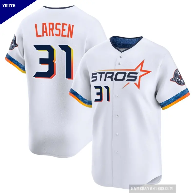 Youth No.31 Don Larsen Houston Astros White Limited 2025 City Connect Jersey