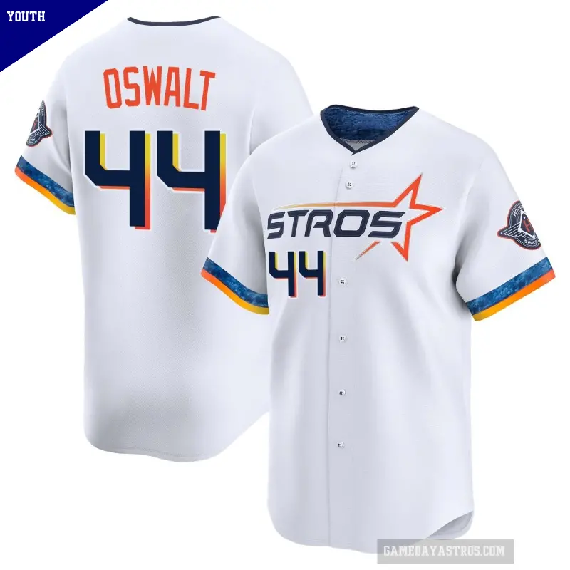 Youth No.44 Roy Oswalt Houston Astros White Limited 2025 City Connect Jersey