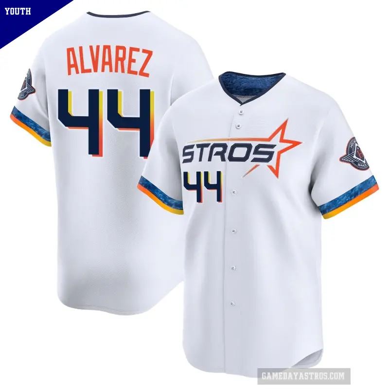 Youth No.44 Yordan Alvarez Houston Astros White Limited 2025 City Connect Jersey