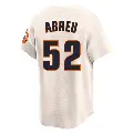 Youth No.52 Bryan Abreu Houston Astros Cream Limited Throwback Cooperstown Collection Jersey