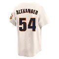 Youth No.54 Jason Alexander Houston Astros Cream Limited Throwback Cooperstown Collection Jersey