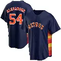 Youth No.54 Jason Alexander Houston Astros Navy Replica Alternate Jersey