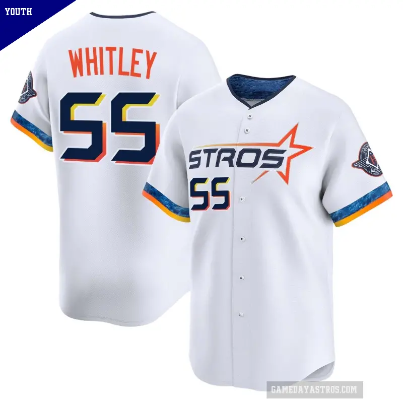 Youth No.55 Forrest Whitley Houston Astros White Limited 2025 City Connect Jersey