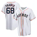 Youth No.68 J.P. France Houston Astros White Replica 2022 World Series Champions Home Jersey
