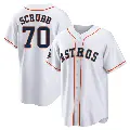 Youth No.70 Andre Scrubb Houston Astros White Replica 2022 World Series Champions Home Jersey