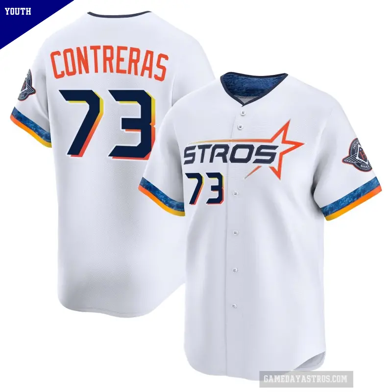 Youth No.73 Luis Contreras Houston Astros White Limited 2025 City Connect Jersey