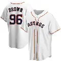 Youth No.96 Aaron Brown Houston Astros White Replica Home Jersey